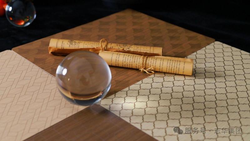 全EB系列新品「同色不同肌理」的搭配（EB金属光感板、EB金属光感3D板、卡尼亚·流光叠彩板）